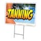 Signmission Tanning Yard Sign & Stake outdoor plastic coroplast window, C-1824 Tanning C-1824 Tanning - alternate 1